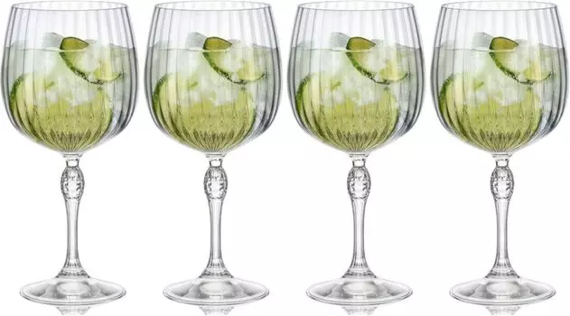 Бокалы для джин-тоника Bormioli Rocco America 20s 740 мл - 4 шт, прозрачный