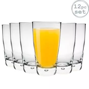 Бокалы для коктейлей Bormioli Rocco Luna Clear Dome Base Highball, 340 мл, 12 шт. в упаковке