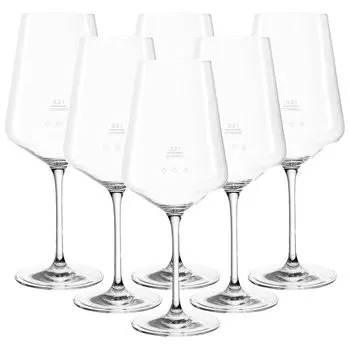 Бокалы для красного вина Leonardo, 0,2 л, прозрачный