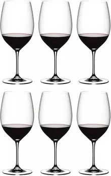 Бокалы для красного вина Riedel Vinum - Каберне/Мерло - 6 шт, прозрачный