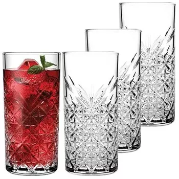 Бокалы для лонг-дринков Pasabahce 295 мл 4 шт. с хрустальным эффектом, прозрачный