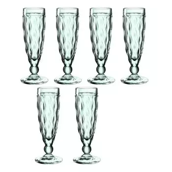 Бокалы для шампанского Leonardo Brindisi зеленый 100 мл 6 шт