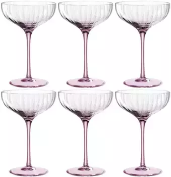 Бокалы для шампанского LEONARDO "POESIA", (набор, 6 шт), 260 мл, 6 шт 10,80х16 см, цвет rose