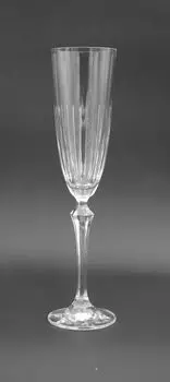 Бокалы для шампанского модель Элизабет прозрачная огранка 200 мл набор из 6 хрусталей BOHEMIA Crystalex