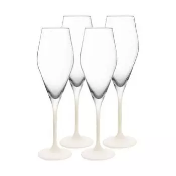Бокалы для шампанского производствонабор из 4 шт. Villeroy & Boch, белый