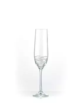 Бокалы для шампанского Viola Stone матовые шлифованные 190 мл набор из 6 шт. Bohemia Crystalex