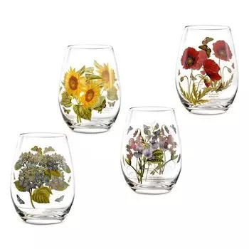 Бокалы для вина без ножек Portmeirion Botanic Garden, набор из 4 шт, мультиколор