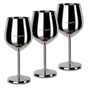 Бокалы для вина Echtwerk из нержавеющей стали, серия из 6 предметов, цвет: нержавеющая сталь, серебро