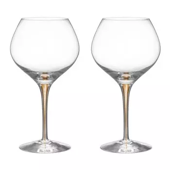 Бокалы для вина Orrefors Intermezzo Bouquet Gold, набор из 2 шт, белый