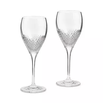 Бокалы Wedgwood Vera Wang с бриллиантовой мозаикой, набор из 2 шт, белый
