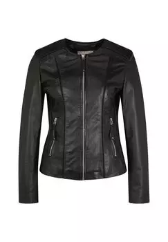Боковая кожаная куртка элегантного дизайна 7eleven, черный