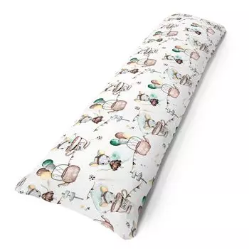 Боковая подушка для сна Amilian с наполнителем и чехлом: 150 см x 40 см, подушка для беременных, подушка для позиционирования для младенцев и взрослых: Party Mouse