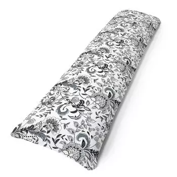 Боковая подушка для сна Amilian, включая наполнитель и чехол: 150 см x 40 см, подушка для беременных, подушка для позиционирования для младенцев и взрослых: фолк-белый
