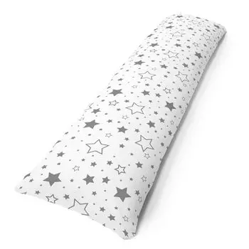 Боковая подушка для сна Amilian, включая наполнитель и чехол: 150 см x 40 см, подушка для беременных, подушка для позиционирования для младенцев и взрослых: спокойной ночи, серый