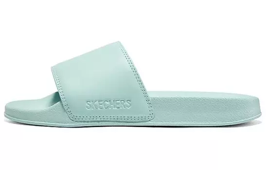 Боковые линии Шлепанцы женские зеленые Skechers