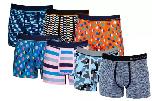 БОКСЕРНЫЕ БОКСЕРЫ (7 ПАКЕТОВ) Unsimply Stitched, мультиколор