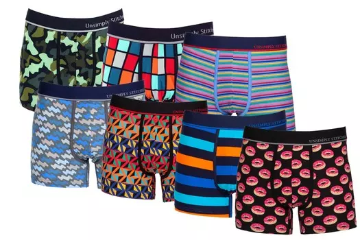 БОКСЕРНЫЕ БОКСЕРЫ (7 ПАКЕТОВ) Unsimply Stitched, мультиколор