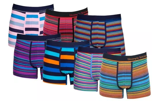БОКСЕРНЫЕ БОКСЕРЫ (7 ПАКЕТОВ) Unsimply Stitched, мультиколор
