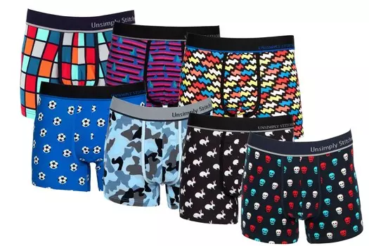 БОКСЕРНЫЕ БОКСЕРЫ (7 ПАКЕТОВ) Unsimply Stitched, мультиколор