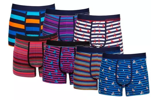 БОКСЕРНЫЕ БОКСЕРЫ (7 ПАКЕТОВ) Unsimply Stitched, мультиколор