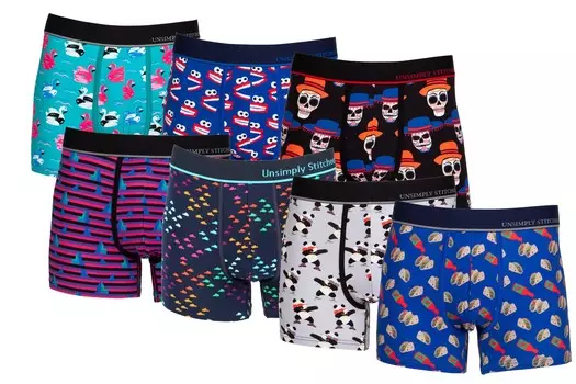 БОКСЕРНЫЕ БОКСЕРЫ (7 ПАКЕТОВ) Unsimply Stitched, мультиколор
