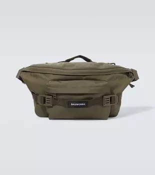 Большая армейская поясная сумка Balenciaga, зеленый