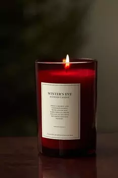 Большая ароматическая свеча с пробковой крышкой H&M, красный