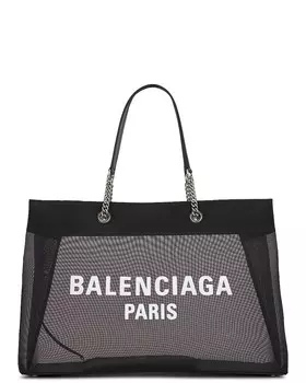 Большая большая сумка беспошлинной торговли Balenciaga, цвет Black & White