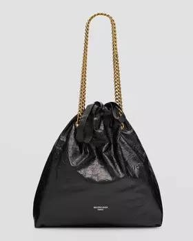 Большая большая сумка Crush среднего размера Balenciaga, цвет 1000 Black