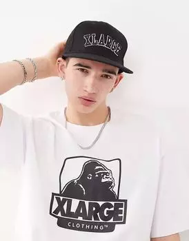 Большая черная бейсболка с круглым логотипом Xlarge