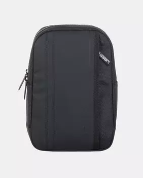 Большая черная нейлоновая сумка через плечо с передним карманом Liberto, черный