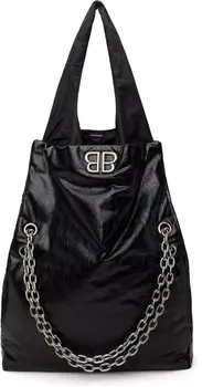 Большая черная сумка-тоут Monaco на цепочке Balenciaga