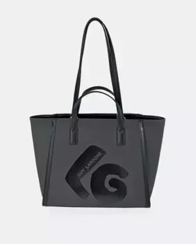 Большая черно-серая сумка-тоут Guy Laroche с двойной синтетической ручкой