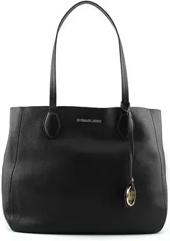 Большая двусторонняя сумка-тоут Michael Kors Mae - черный/бледно-золотой