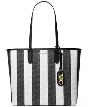 Большая двусторонняя сумка-тоут с логотипом Eliza East West Michael Kors, коричневый