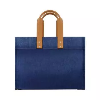 Большая джинсовая сумка-тоут True Religion из потертого денима, темно-синий