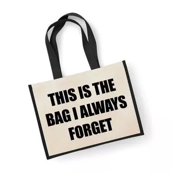 Большая джутовая сумка. Это сумка, которую я всегда забываю. Черная сумка для новой мамы. 60 SECOND MAKEOVER, черный