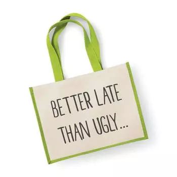 Большая джутовая сумка: лучше поздно, чем уродливая зеленая сумка 60 SECOND MAKEOVER, зеленый