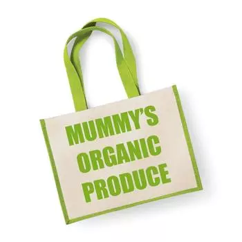 Большая джутовая сумка Mummy's Organic Products Green Bag 60 SECOND MAKEOVER, зеленый