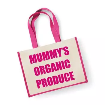 Большая джутовая сумка Mummy's Organic Products Pink Bag 60 SECOND MAKEOVER, розовый