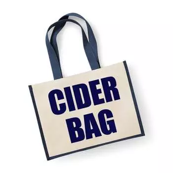 Большая джутовая сумка Сумка для сидра Темно-синяя сумка New Mum 60 SECOND MAKEOVER, синий