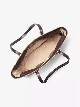 Большая фирменная кожаная сумка-тоут Michael Kors Aria