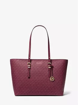 Большая фирменная сумка-тоут с логотипом Quinn и кожаной сумкой-шоппером Michael Kors, белый