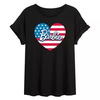Большая футболка Barbie USA Heart для юниоров Licensed Character