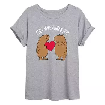 Большая футболка Capybara для юниоров "Capy Valentine's Day" Licensed Character