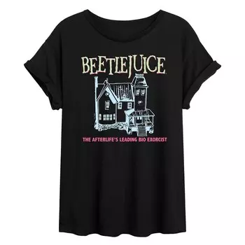 Большая футболка для юниоров Beetlejuice House Licensed Character, черный