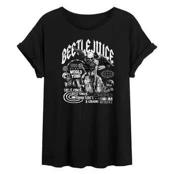Большая футболка для юниоров Beetlejuice World Tour Licensed Character, черный