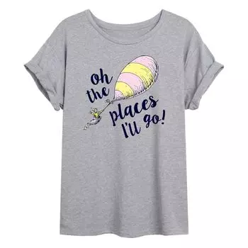 Большая футболка для юниоров Dr. Seuss "Oh The Places I'll Go" Licensed Character