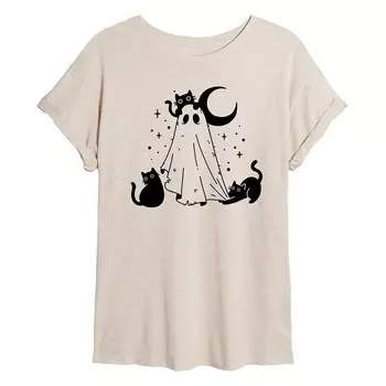 Большая футболка для юниоров Ghost and Cats Licensed Character, бежевый