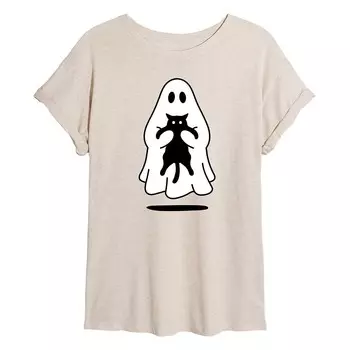 Большая футболка для юниоров Ghost Holding Black Cat Licensed Character, бежевый
